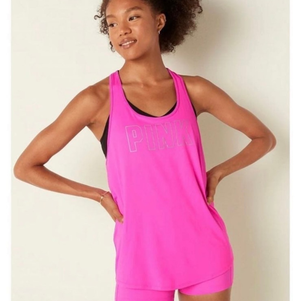 Pink Victoria’s Secret neon pink tank